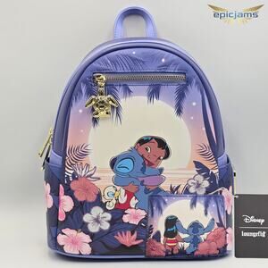 Loungefly Disney Lilo & Stitch Floral Sunset Scene Mini Backpack Set